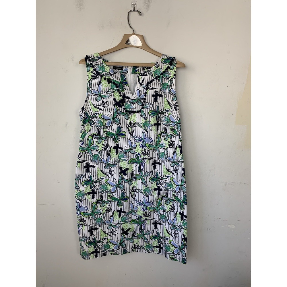 Talbots Womens Dress 10 Butterfly Preppy Beachy Boho Cute Coastal Travel Garden